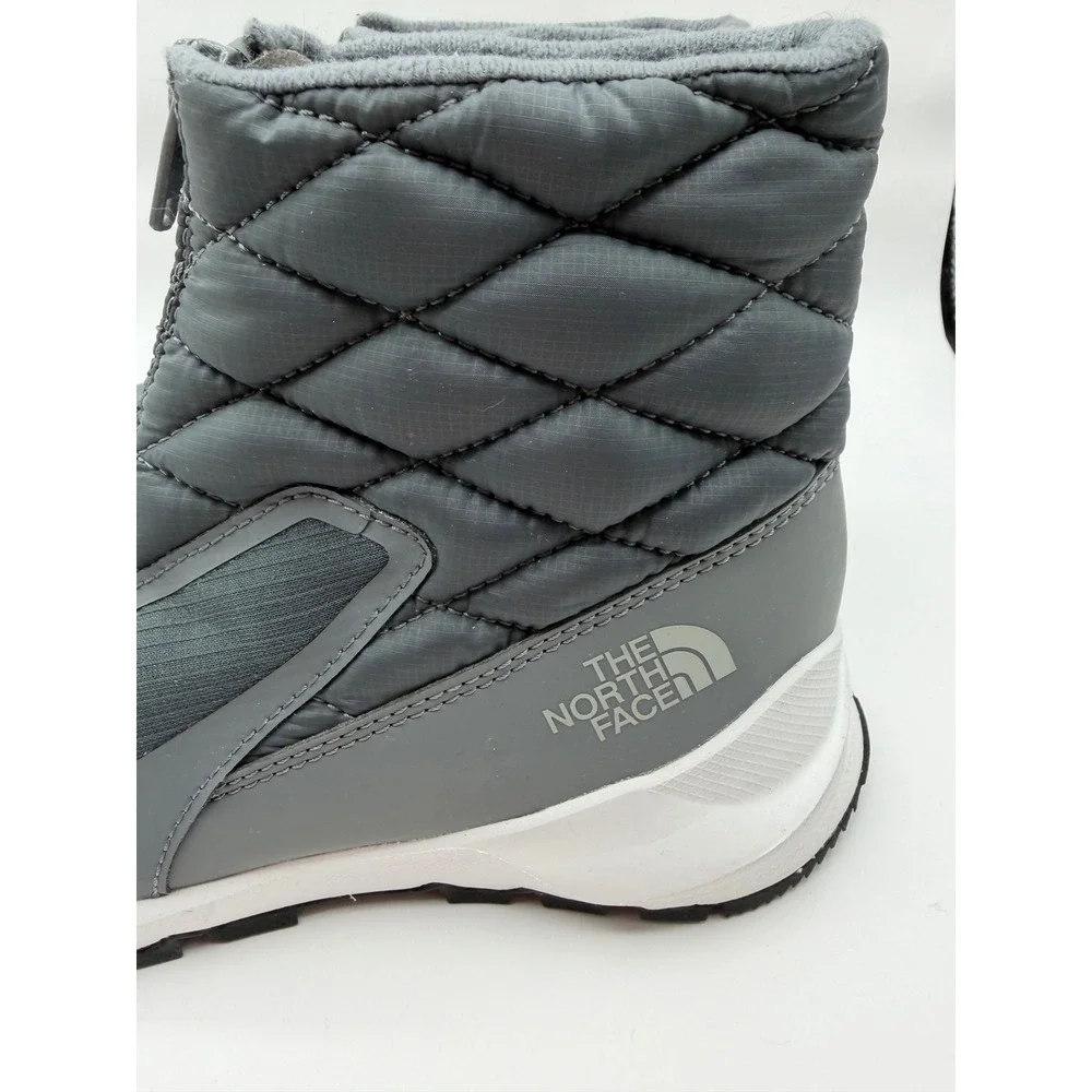 The North Face ThermoBall Eco Zip Boots Women 6 Gray Insulated Winter Ankle
